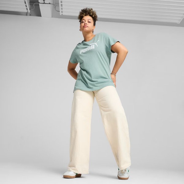 Koszulka damska ESS No. 1 Logo Heather Tee Puma - Green Moon