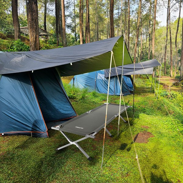 Łóżko turystyczne, polowe Kanadyjka Outtec - grafitowe