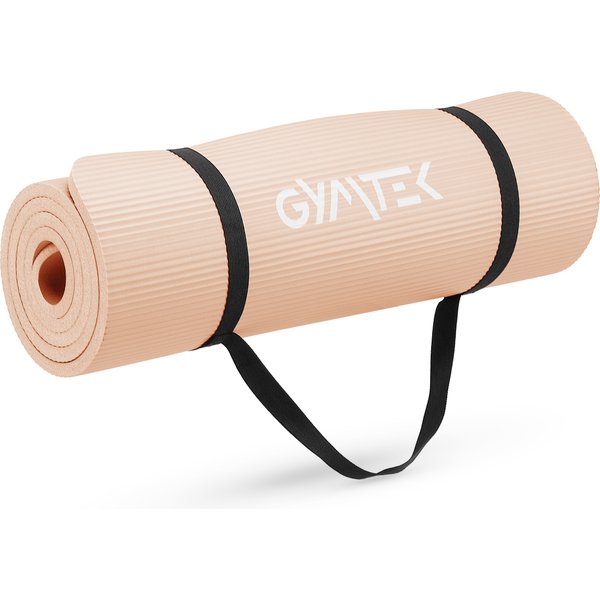 Mata do ćwiczeń, jogi NBR 1,5cm Gymtek - Peach Fuzz