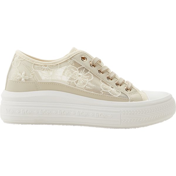 Trampki koronkowe LCW-26-44-44L Lee Cooper - beżowe