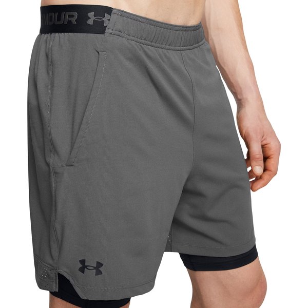 Spodenki męskie Vanish Woven 2w1 Under Armour - Castlerock/Black