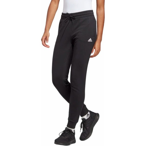 Spodnie dresowe damskie Essentials Linear French Terry Cuffed Adidas - czarne