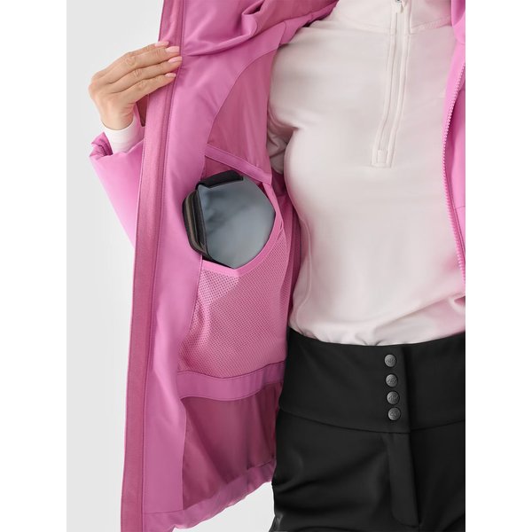 Kurtka narciarska damska TTJAF573 4F - fuksja