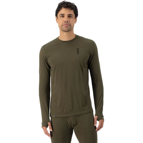 Longsleeve męski Cascade Flex 200 Mons Royale - Dark Olive