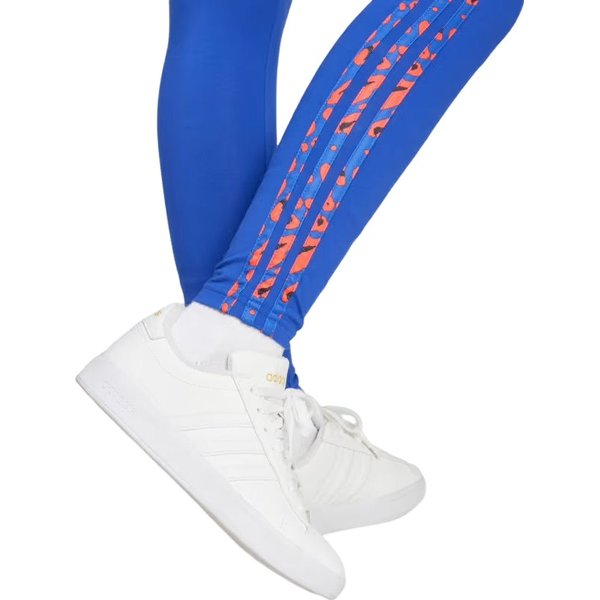 Legginsy damskie Essentials 3-Stripes Animal Print Adidas - Semi Lucid Blue