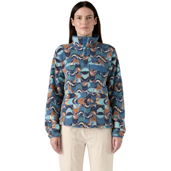 Bluza polarowa damska Lightweight Synchilla Snap-T Fleece Patagonia - Swallowtail Geo: Still Blue