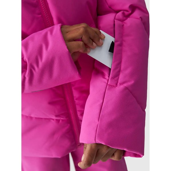 Kurtka narciarska dziewczęca TTJAF543 4F - różowy