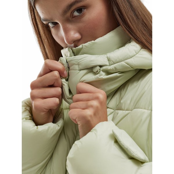 Kurtka puchowa damska 4FAW23TDJAF231 4F - jasna zieleń