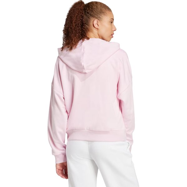 Bluza damska Essentials Big Loog French Terry Loose Adidas - Clear Pink/White