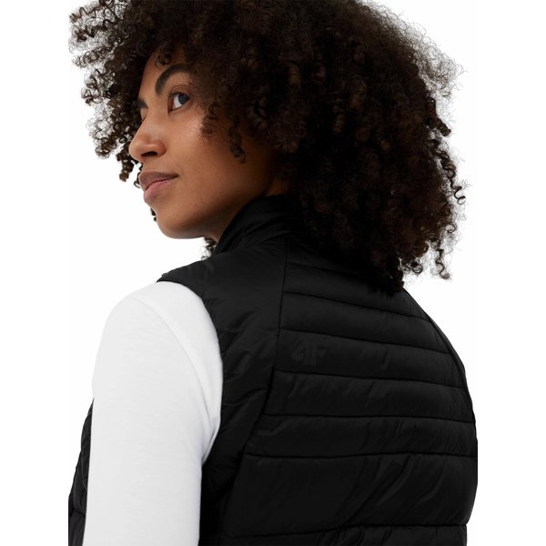 Kamizelka puchowa damska 4FSS23TDJAF091 4F - czarna