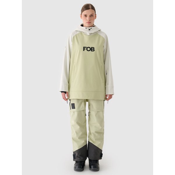 Bluza snowboardowa damska FOB TSOFF289 4F - oliwkowy