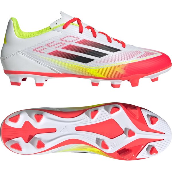 Buty piłkarskie, korki F50 Club FG/MG Adidas - Cloud White/Core Black/Solar Yellow