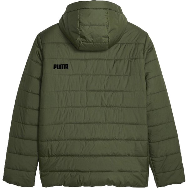 Kurtka męska ESS Hooded Padded Puma - ciemnozielona