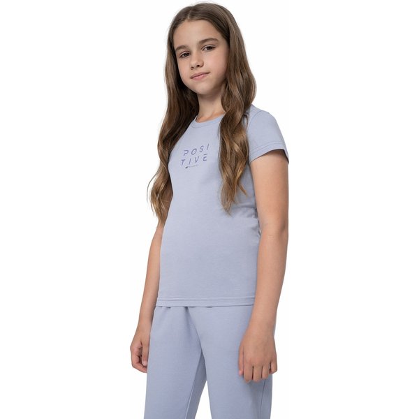 Koszulka dziewczęca 4FJSS23TTSHF383 4F - jasna niebieska