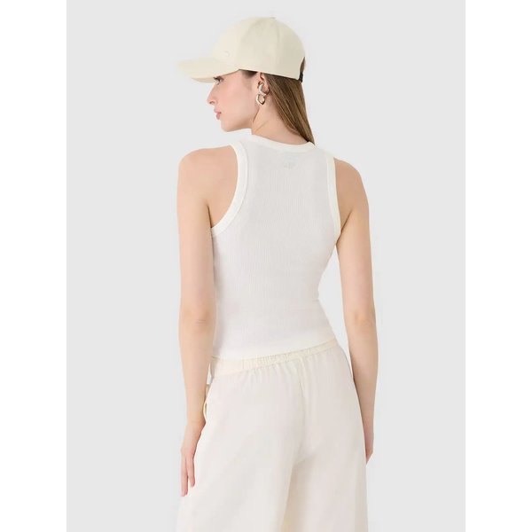 Bezrękawnik damski TSLEF119 4F - złamana biel