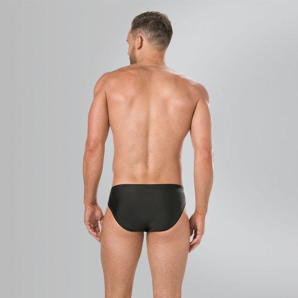 Slipy pływackie męskie Placement 7cm Brief Speedo - czarno-szare