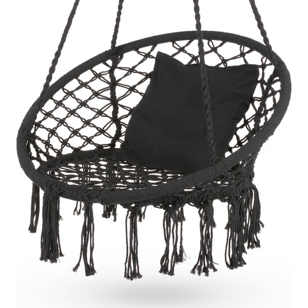 Huśtawka bocianie gniazdo boho XXL Luna Outtec - black