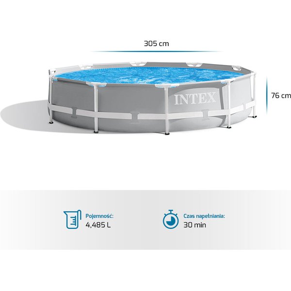 Basen stelażowy Prism Frame 305x76cm Intex - 28702