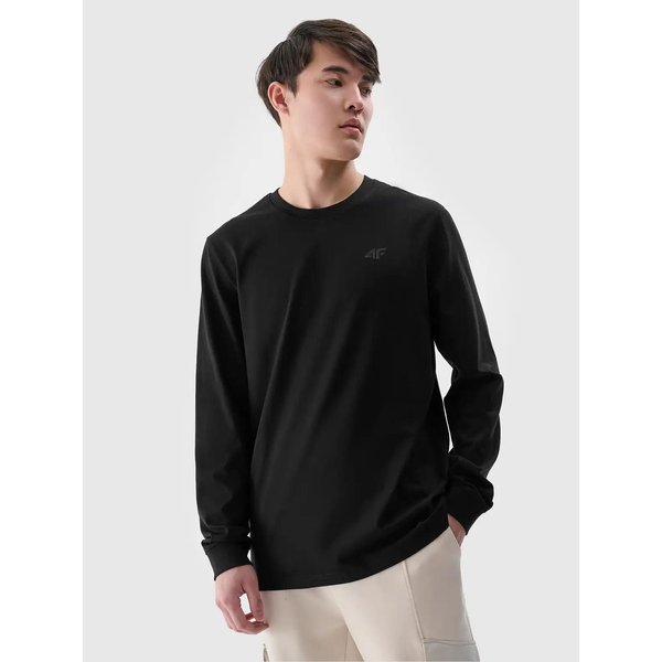 Longsleeve męski TLONM432 4F - głęboka czerń