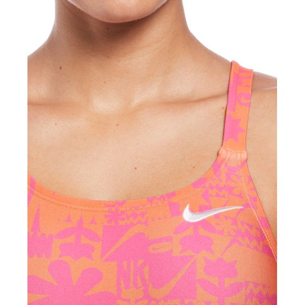 Strój kąpielowy damski Fastback One Piece Nike Swim - różowy
