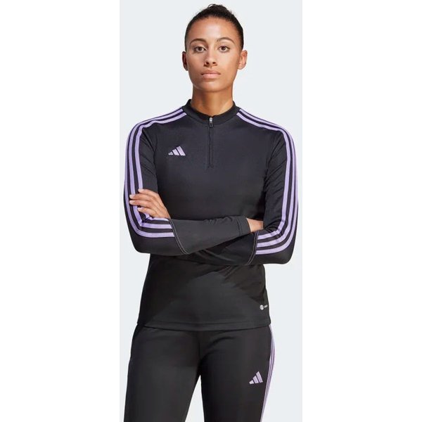 Bluza damska Tiro 23 Club Training Top Adidas - czarna/fioletowa