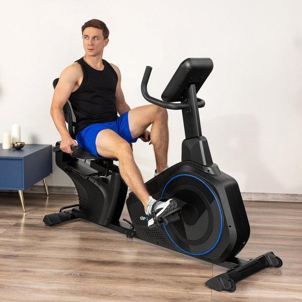 Rower poziomy elektromagnetyczny XBR6000 Gymtek - blue