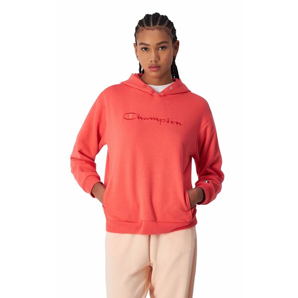 Bluza damska Tonal Logo Relaxed Fit Lightweight Hoodie Champion - peach