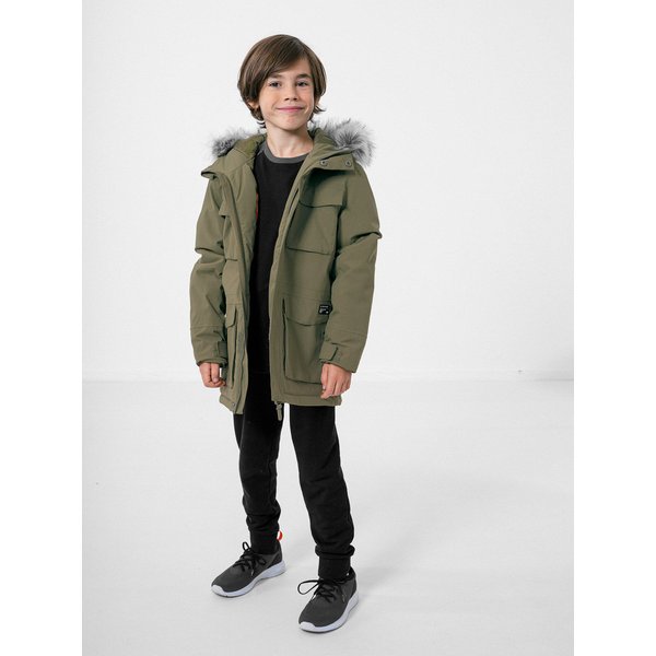 Kurtka chłopięca HJZ22 JKUM001 4F - khaki