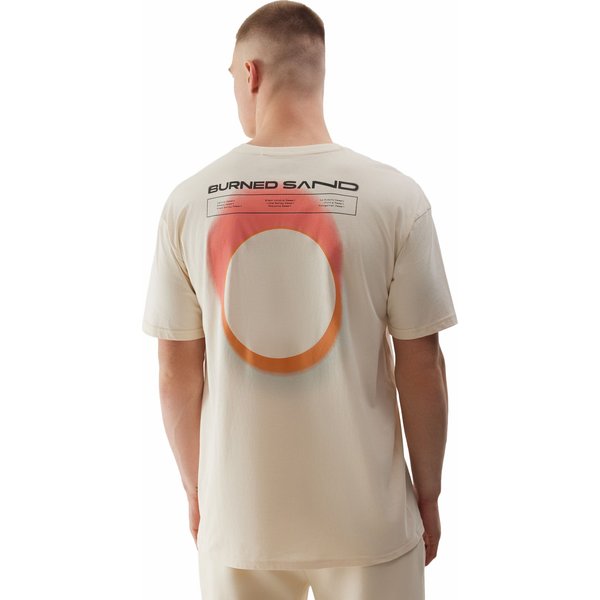 Koszulka męska 4FWSS24TTSHM1286 4F - beż