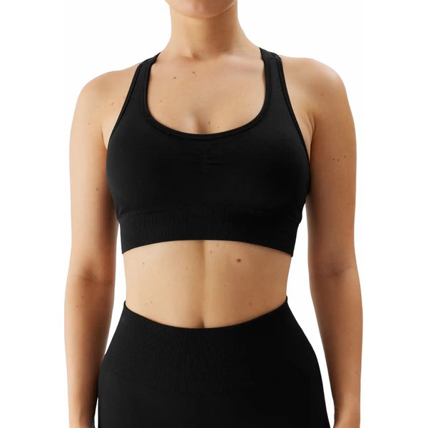 Biustonosz sportowy damski 4FWSS24USBAF116 4F - głęboka czerń