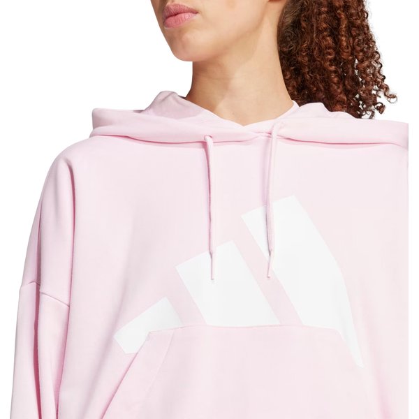 Bluza damska Essentials Big Loog French Terry Loose Adidas - Clear Pink/White