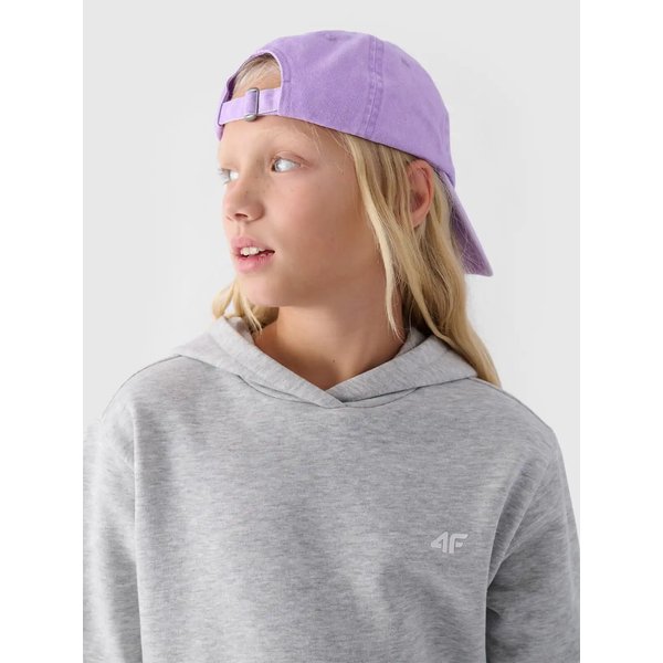 Bluza dziewczęca 4FJWMM00TSWSF1316 4F - chłodny jasny szary melanż