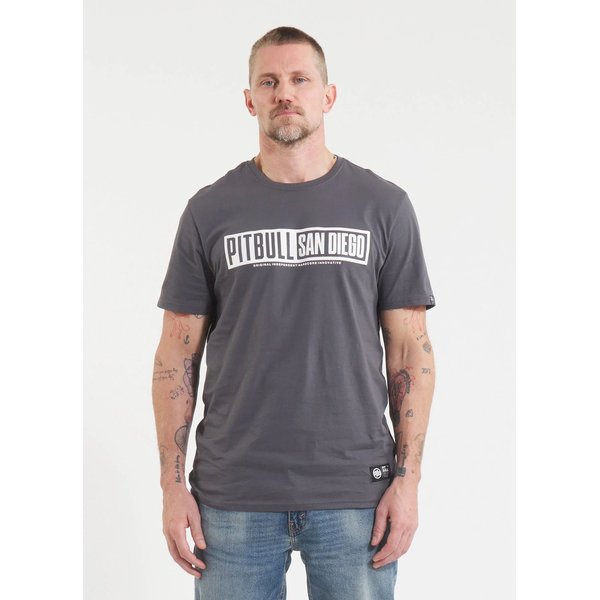 Koszulka męska Eighty Nine Dog Pitbull West Coast - szary