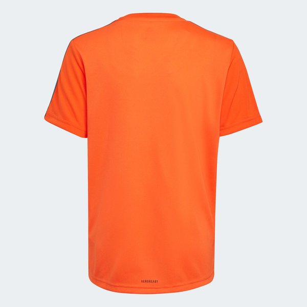 Koszulka juniorska Designed 2 Move 3-Stripes Tee Adidas - pomarańczowa