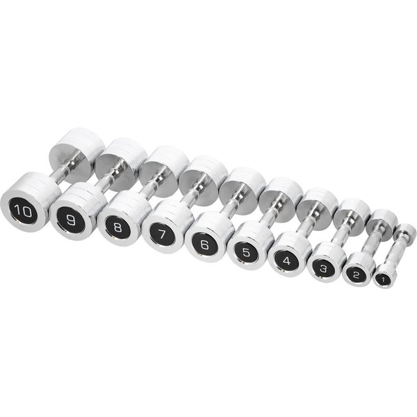 Zestaw hantli chromowanych 10kg 2szt HMS