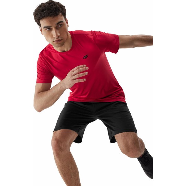 Koszulka męska 4FAW23TFTSM448 4F - czerwony