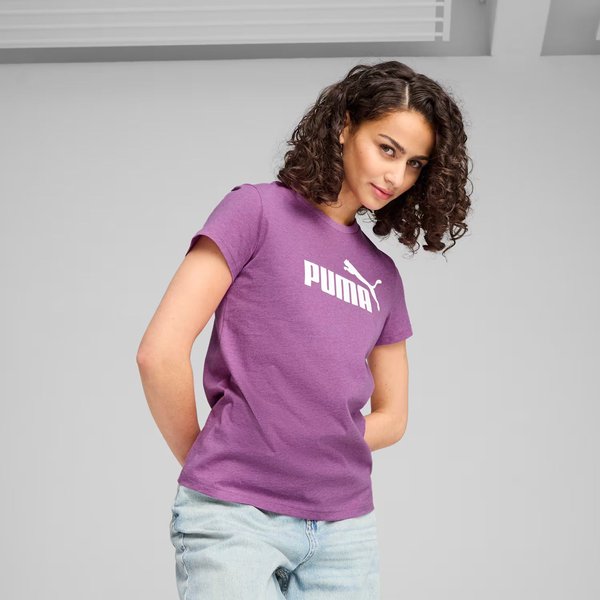 Koszulka damska ESS No. 1 Logo Heather Tee Puma - Wild Berry