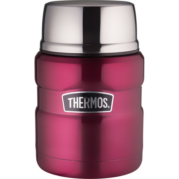Termos obiadowy z łyżką i kubkiem 470ml Thermos - malinowy