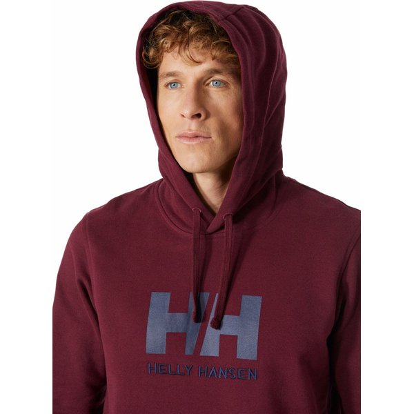 Bluza męska HH Hoodie Logo Helly Hansen - burgund
