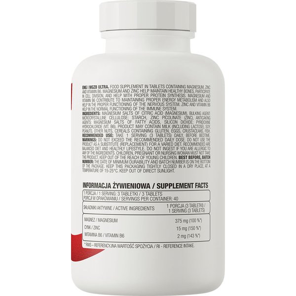 MgZB Ultra 120 tabletek OstroVit