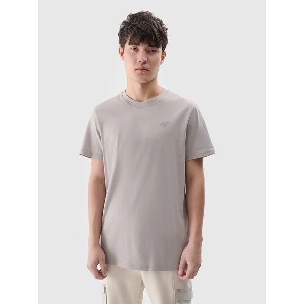 Koszulka męska TTSHM2074 4F - ciepły jasny szary