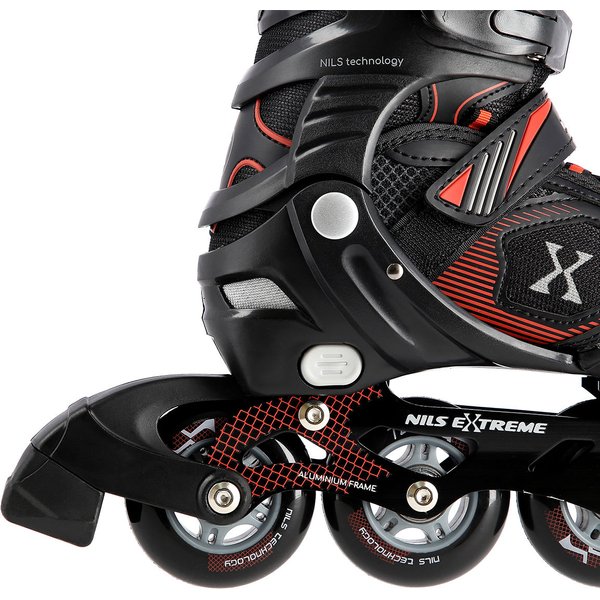 Rolki Extreme NA9080 Nils - czarno-czerwone