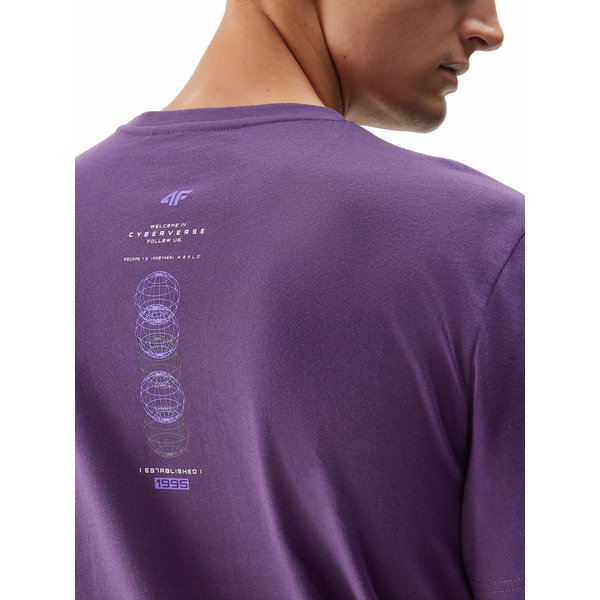 Koszulka męska 4FAW23TTSHM0889 4F - fiolet