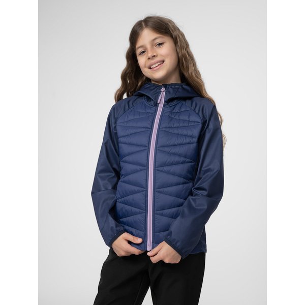 Kurtka dziewczęca 4FJSS23TTJAF069 4F - granatowa