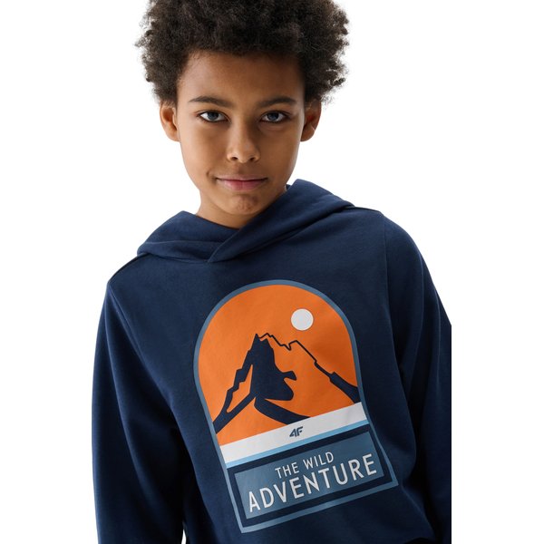 Bluza chłopięca 4FJWSS24TSWSM0933 4F - granat