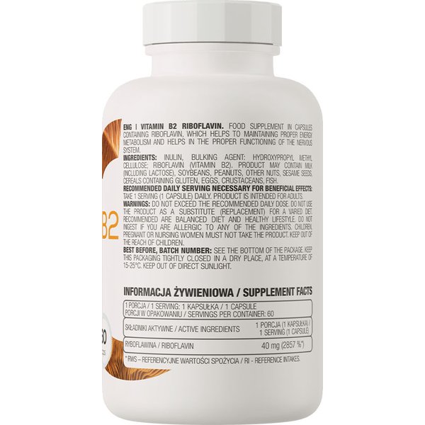 Witamina B2 Ryboflawina 60 kaps. OstroVit