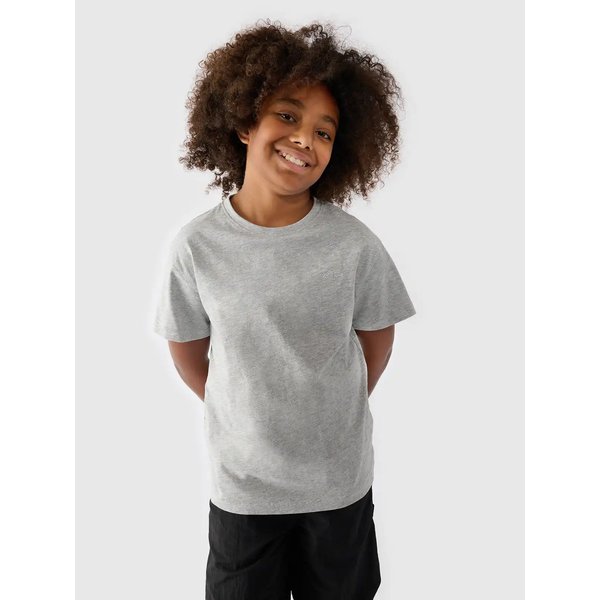 Koszulka dziewczęca TTSHF2332 4F - szary melanż