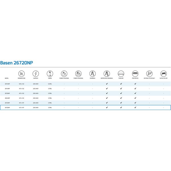 Basen stelażowy Prism Frame 427x107cm Intex