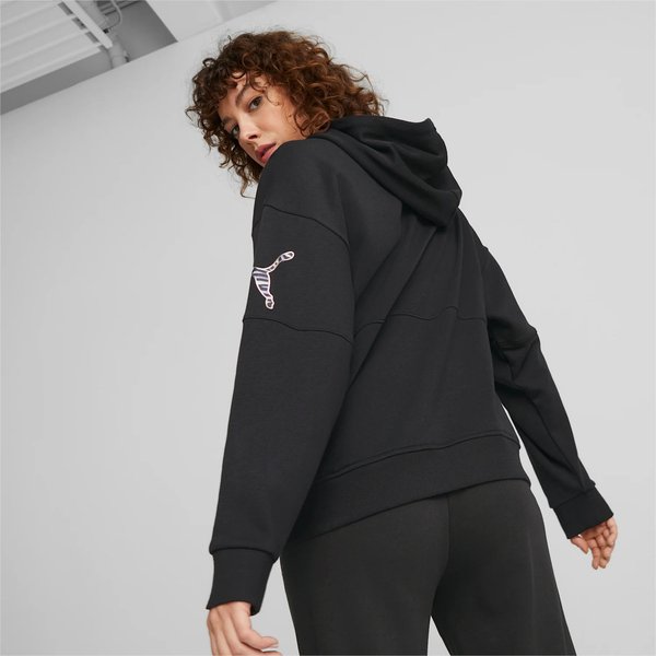 Bluza damska Power Nova Shine Colorblock Hoodie Puma - czarny