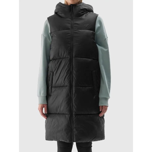 Kamizelka damska TVJAF143 4F - głęboka czerń